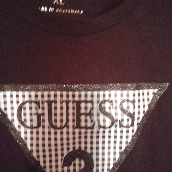 Vintage GUESS Black Logo Tee (Size: XL) - Picture 2 of 3